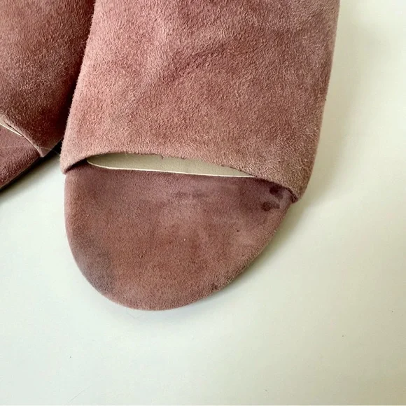 SEYCHELLES Dusty Rose Suede Leather Block Heel Mules—SZ. 7.5 - Picture 12 of 17